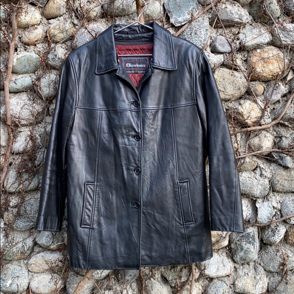 Vintage thinsulate lined lamb skin jacket w L